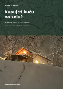 Naslovnica besplatnog vodiča za kupovinu kuće na selu